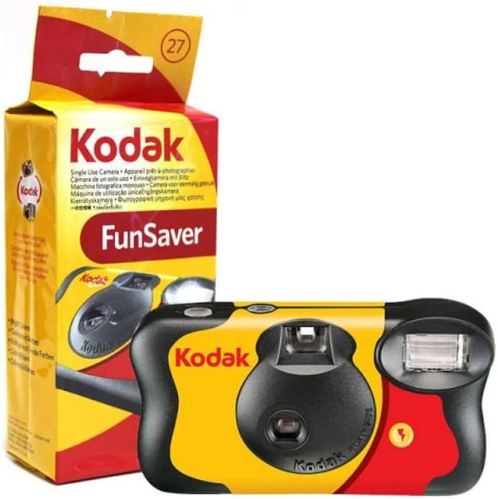 Kodak Funsaver 35mm Disposable Camera with Flash, 27 Exposure